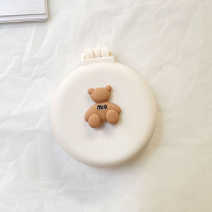 Dễ Thương Phim Hoạt Hình Xách Tay Gấp Vòng Gương Lược Du Lịch Túi Lược Đệm Không Khí Massage Bàn Chải Tóc Với Gương - Product Image 6