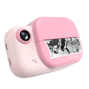 Divertido dos desenhos animados brinquedo, presente, 720p, crianças, mini câmeras fotográficas, crianças, câmera instantânea com impressão fujifilm, impressora