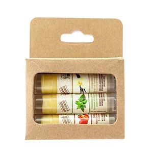 กล่องลิปบาล์มน้ำตาลเคลือบพร้อมสติกเกอร์โลโก้แบบกำหนดเองบรรจุภัณฑ์กระดาษคราฟท์จากโรงงาน - Product Image 3