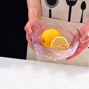 2025 <span class=keywords><strong>moda</strong></span> irregolare acqua Ripple Design rosa chiaro Phnom Penh impilabile 45oz ciotola di vetro - Product Image 2