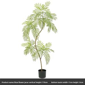 Fuhong Jacaranda, arbre artificiel d'intérieur de type zen chinois, olivier, bambou, plante verte en pot, écologique, <span class=keywords><strong>110</strong></span>-200 cm, occasion à domicile - Product Image 5