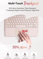 Étui en cuir PU pour tablette avec souris sans fil, clavier détachable, pavé tactile multi-touch pour iPad 11e et 10e génération