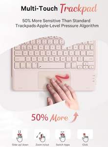 Étui en cuir PU pour tablette avec souris sans fil, clavier détachable, pavé tactile multi-touch pour <span class=keywords><strong>iPad</strong></span> 11e <span class=keywords><strong>et</strong></span> 10e génération - Product Image 5