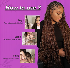 批发定制波西米亚卷发，编织和无纬编织，用于发织 - Product Image 4