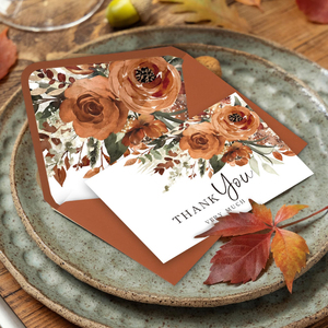Blank Note <strong>Cards</strong> Floral Thank You <strong>Cards</strong> With Envelopes <strong>Textured</strong> Thank You <strong>Cards</strong> - Product Image 5