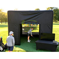 Tente de simulateur de golf gonflable personnalisée pour l'extérieur et l'intérieur, avec écran de projection pour l'entraînement au golf
