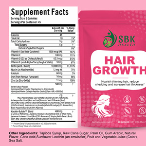 Gomitas para el Crecimiento del Cabello con Queratina, Péptidos de Colágeno Marino Hidrolizado, Suplemento Dietético para Engrosar el Cabello en Mujeres - Product Image 2