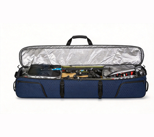 Zware, gevoerde rolkoffer voor ski's, door luchtvaartmaatschappijen goedgekeurd voor 1-2 paar ski's, laarzen & stokken - Product Image 2