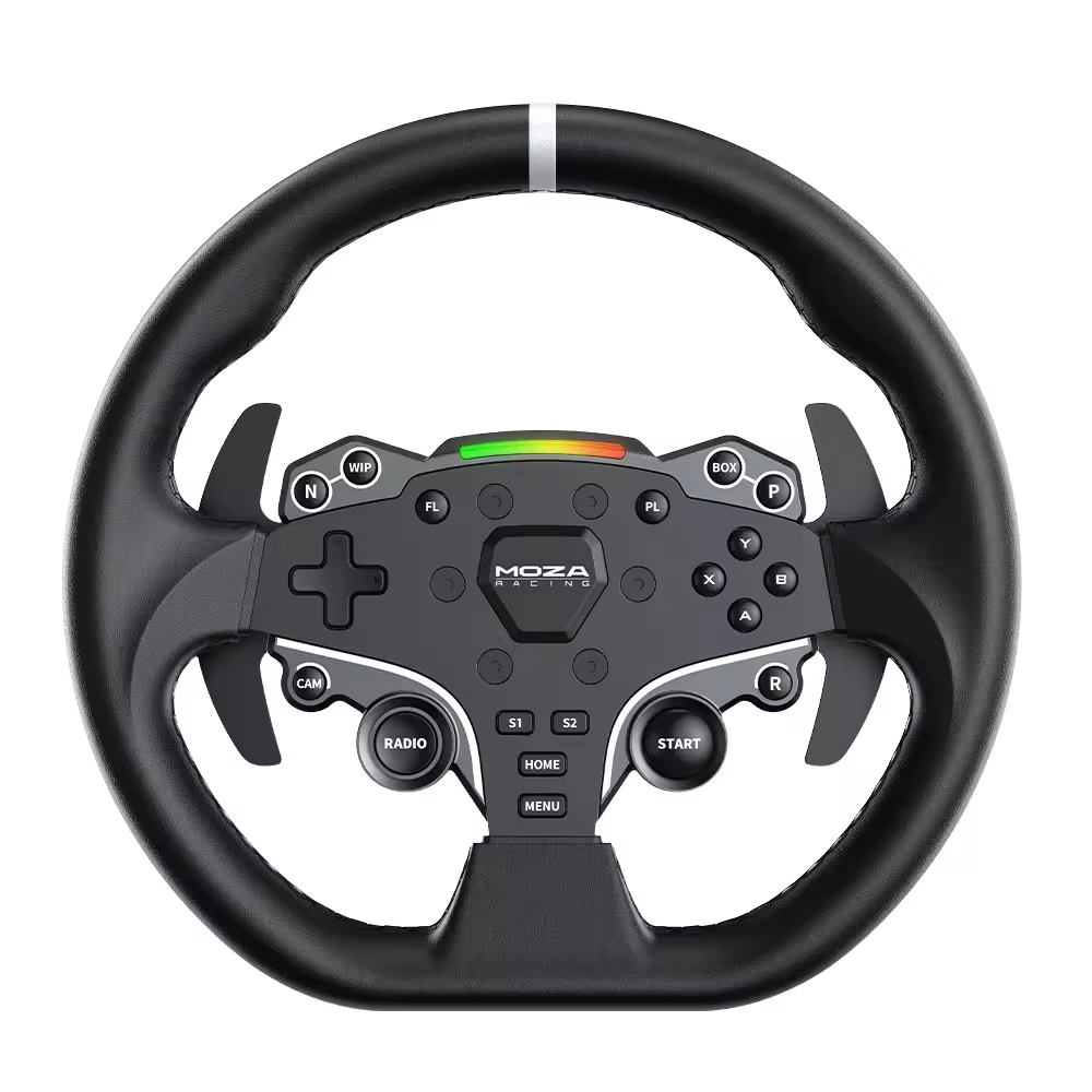 ORANGLES MOZA R3 Complete Direct Drive Racing Bundle | 3.9Nm Wheel Base, 22-Button ES Steering Wheel, 3-Pedal SR-P Lite Set, Table Clamp & App Control for PC – Kuwait - detailed closeup view - illustrating benefits - Image 3 of 6 | created for all | Shop MOZA R3 Complete Direct Drive Racing Bundle | 3.9Nm Wheel Base, 22-Button ES Steering Wheel, 3-Pedal SR-P Lite Set, Table Clamp & App Control for PC – Kuwait North Carolina | Free Shipping ORANGLES