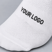 Chaussettes de performance personnalisées en gros pour équipes, respirantes, en maille tricotée, légères, athlétiques, avec logo et couleurs personnalisées OEM