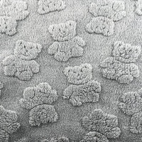 Patrón de oso hermosos colores invierno Sherpa jacquard tela polar para tela