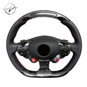 Volante Deportivo de Alta Calidad en Cuero Rojo y Fibra de Carbono para Mejorar el Interior de Ferrari - Product Image 4