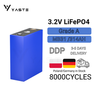 Batterie cellule LiFePO4 Yaste de qualité 314Ah 3.2V 8000 cycles, stockage d'énergie solaire, camping, voiture, sauvegarde à domicile, 0 à 55