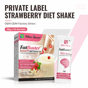 OEM ODM, shake diététique à la fraise, marque privée, poudre de remplacement de repas, formule personnalisée, fabricant direct d'usine, vente en gros - Product Image 1