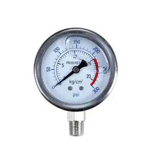 Manómetro de presión lleno de aceite, medidor de líquido, regulador de presión de aire de Gas con manómetro