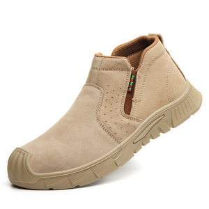 Zapatos de Seguridad con Puntera de Acero Color Caqui, de Caña Baja, Antideslizantes y Resistentes a Pinchazos, para Trabajo de Construcción - Product Image 1