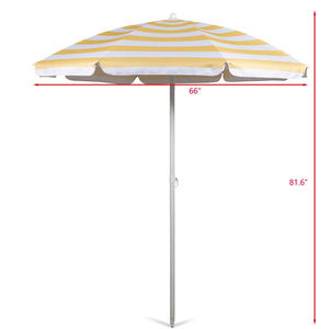 Желтый полосатый оптовый водонепроницаемый Зонт с защитой от солнца УФ-защиты Портативный пляжный зонт - Product Image 6