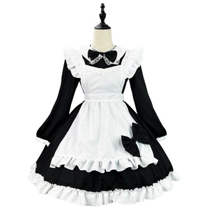 Japanese Style Maid Costume Long Sleeve Cosplay Outfit For Anime Role Play Women Adult Size One Size - Product Image 5