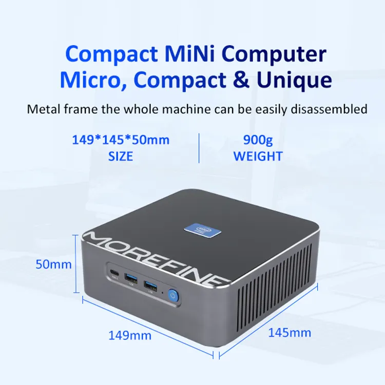 MOREFINE S600 Mini Escritorio Pc Windows11Cpu Ordenador Gamer Pc Mini Torre Pc Para Tv