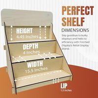 Présentoir de Comptoir Portable en Bois à 3 Niveaux pour Salons Professionnels, Foires Artisanales et Présentation de Savons