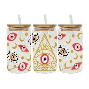 Enveloppes UV DTF pour tasses 16oz, motif Œil protecteur mystérieux, enveloppes 16oz, totem spirituel vintage UV DTF, autocollants UV DTF <span class=keywords><strong>en</strong></span> gros - Product Image 2