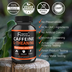 Suplementos de Cafeína y L-Teanina de Alta Calidad, 60 Cápsulas, Apoyo para la Concentración y Claridad Mental, Cápsulas de Cafeína y L-Teanina - Product Image 6