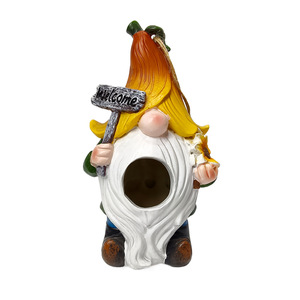 Wittebaardige oude man vogelhuisje ornament hars ambachtswerk tuin dwerg vogelhuisje buiten tuindecoratie item - Product Image 4