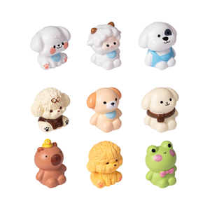 Dessin animé bricolage jardin 3D <span class=keywords><strong>chien</strong></span> chat grenouille mouton Capybara Figurine mignon Mini animaux résine ornements pour aveugle Surprise sac enfants jouet - Product Image 1