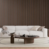 Panneaux muraux en bois plaqué anti-statique modernes, grilles 2600*145mm pour usage commercial et domestique