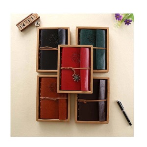 Nhà máy cổ điển retro da máy tính xách tay Tạp Chí <span class=keywords><strong>3D</strong></span> phim hoạt hình in dây thiết kế bìa da trống bên trong trang kinh doanh máy tính xách tay A5 - Product Image 3