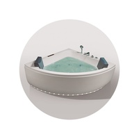 Baignoire murale en acrylique en forme d'éventail, blanche, moderne et simple, pour salle de bain intérieure, jardin, maison, villa, SPA, massage et surf pour adultes