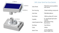 70W ventilateur solaire système de refroidissement du réservoir d'eau IP68 étanche moteur 0 coût énergétique refroidisseur d'eau bain de glace 5 ans de garantie
