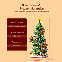 Prix de gros : Ensemble de blocs de construction Lumière du Nouvel An et Arbre de Noël, Briques de décoration pour chambre à thème neigeux, Jouet, Cadeau d'anniversaire et de Noël