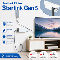 Unité d'alimentation pour antenne satellite Starlink Gen5, adaptateur injecteur PoE 100-240V, Plug-and-Play, usage résidentiel et mobile