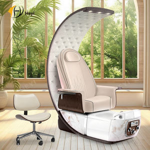 Hete Verkoop Luxe Zwarte Elektrische Massage Acryl Bassin Pedicure Stoel Met Afvoerpomp Kleurrijke Lichten Voor Nagelwinkel - Product Image 1