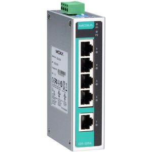 Commutateur Ethernet 5 ports non géré Moxa EDS-205A-T pour montage sur rail DIN, usage professionnel - Product Image 1