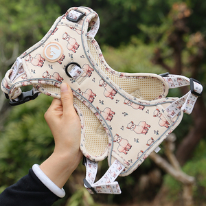 2025アンチプルオックスフォード犬ハーネス新しいデザイナー簡単ウォーキングコントロール大型ペットベストハーネス夜の安全性 - Product Image 5