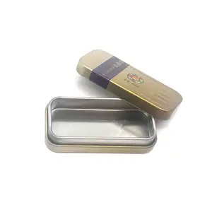 Metal Tinplate Recyclable Empty Tin small rectangle tin box jewelry packing box gift box