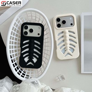 Coque de téléphone 3D en silicone souple, motif os de poisson évidé, style gothique Y2K, respirante et antichoc pour <span class=keywords><strong>iPhone</strong></span> 13-17 - Product Image 6