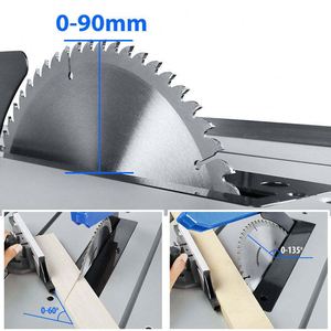 <span class=keywords><strong>Sierra</strong></span> de mesa de 255 mm y 1800 W para cortar madera, aluminio, metal y plástico PVC, con altura de operación ajustable - Product Image 4