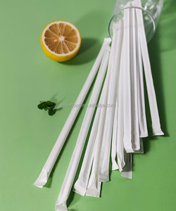 Cannucce Atops 6mm * 210mm monouso ecologiche in plastica pieghevole per bevande da festa, confezionate singolarmente - Product Image 4