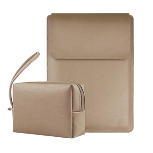 Housse pour <span class=keywords><strong>ordinateur</strong></span> portable en cuir PU de 13, 14, 15,6 et 16 <span class=keywords><strong>pouces</strong></span> avec <span class=keywords><strong>pochette</strong></span> pour chargeur, kaki, fine, étanche, sacoche pour <span class=keywords><strong>ordinateur</strong></span> portable, logo personnalisé OEM ODM - Product Image 2