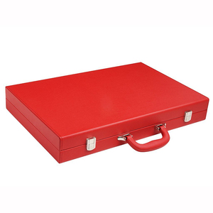 Luxury <strong>Travel</strong> Game Leather Lucite Backgammon <strong>Chess</strong> Board <strong>Set</strong> - Product Image 6