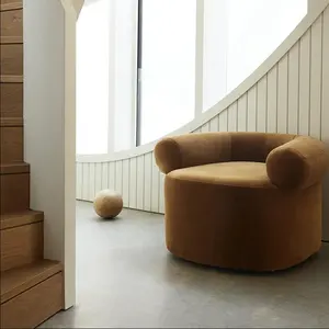 북유럽 작은 아파트 간단한 게으른 팔 의자 현대 레저 거실 패브릭 소파
