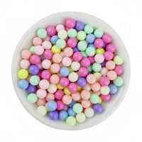 Perles rondes en plastique acrylique opaque multicolores de 3 mm, 4 mm, 5 mm, 6 mm, 8 mm, 10 mm, sans trou