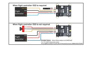 Jhemcu 2.5W vtx 5.8G เครื่องส่งสัญญาณ FPV แบบปรับได้40CH ไมโครโฟนในตัวระบายความร้อนได้2-6S เครื่องบิน RC 30X30mm ระยะไกล - Product Image 6