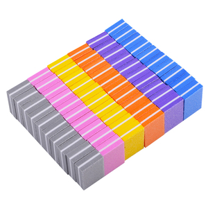 <span class=keywords><strong>Lime</strong></span> à ongles réutilisable mini carrée double face en éponge, motif droit, grain 100/180, outil professionnel pour le soin des ongles - Product Image 4