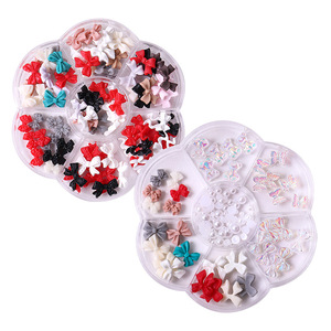 Oferta Especial: Nuevo Set de Arte de Uñas Estilo Japonés, Mixto 3D, Paquete de 7 Compartimentos, Dijes de Resina para Uñas con Diseños de Mariposas, Lazos y Osos de Dibujos Animados - Product Image 4