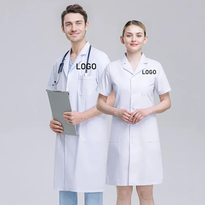 Robe à manches longues uniforme d'hôpital personnalisé blouse de laboratoire blanche d'hôpital médical <span class=keywords><strong>pharmacie</strong></span> infirmière blouse de laboratoire vétérinaire clinique chirurgicale pour animaux de compagnie - Product Image 4