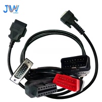 Arnés de Extensión OBD2 de 16 Pines con Múltiples Conectores, Cable de Diagnóstico J1962 para Programación de ECU y Configuración Personalizada